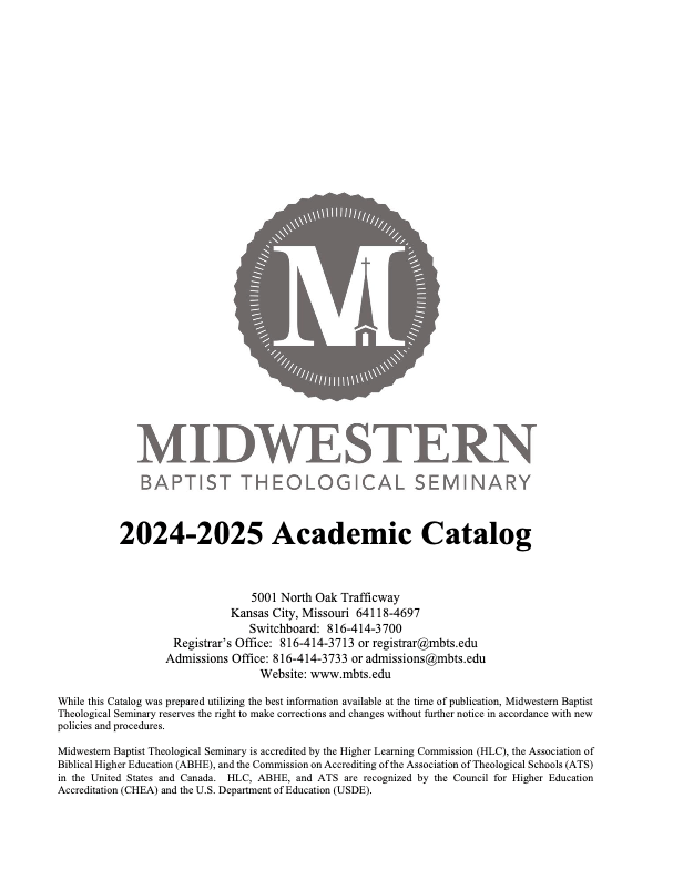 2024-25 Seminary Academic Catalog